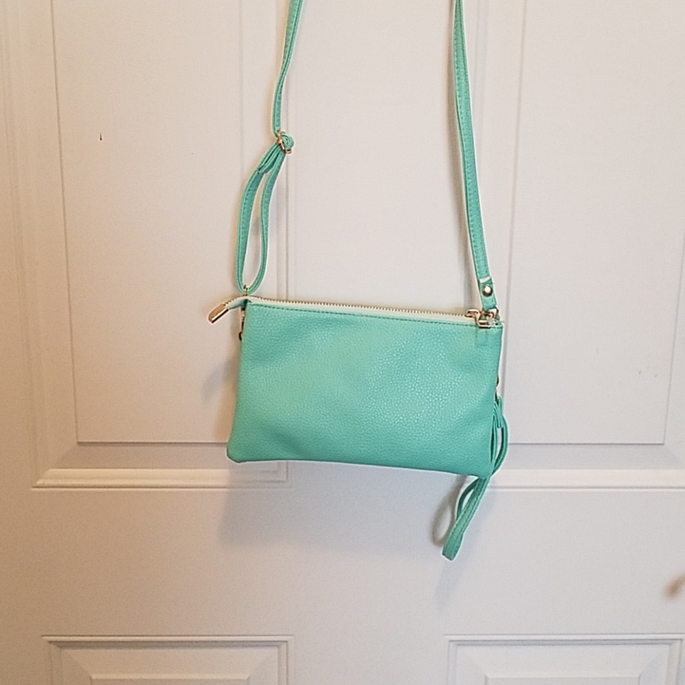 Crossbody purse mint green